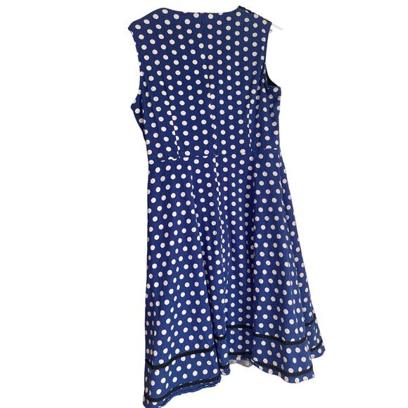 Polka Dot Retro Vintage Style Cocktail Party Swing Dress Women's Size Large - Picture 2 of 5